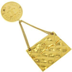CHANEL Gold Brooch